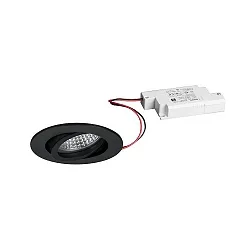 Inbouwspot TIRREL-R LED DIM rond, draaibaar IP20, zwart dimbaar