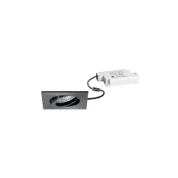 Inbouwspot TIRREL-S LED DIM hoekig, draaibaar IP20, glanzend, zwart dimbaar