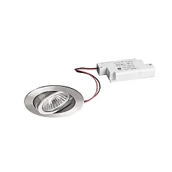 Inbouwarmatuur IP20, rvs, glanzend, transparant 6W 680lm 3000K 20-40° 20-40° CRI 80-89