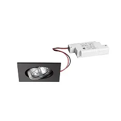 Inbouwarmatuur IP20, glanzend, zwart, transparant 6W 680lm 3000K 20-40° 20-40° CRI 80-89