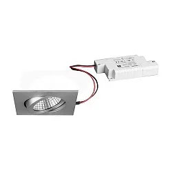 Downlight vierkant, dimbaar IP65, aluminium mat dimbaar