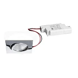 Downlight BB05 hoekig, dimbaar IP20, chroom dimbaar