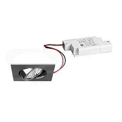 Downlight BB05 hoekig, dimbaar IP20, nikkel mat dimbaar