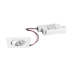 recessed luminaire swivelling, square IP20, white dimmable 6W 640lm 3000K 20-40° 20-40° CRI 80-89