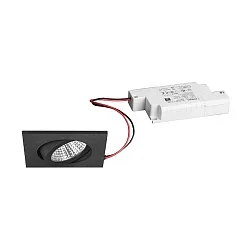 recessed luminaire swivelling, square IP20, black dimmable 6W 640lm 3000K 20-40° 20-40° CRI 80-89