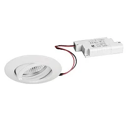 recessed luminaire BB 13 round, swivelling LED IP20, white dimmable 6W 430lm 1800-3000K 20-40° 20-40° CRI 80-89