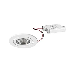 Inbouwarmatuur, glanzend, wit  6W 680lm 3000K 20-40° 20-40° CRI 80-89