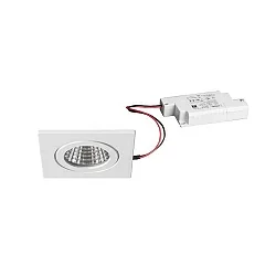 Inbouwarmatuur, glanzend, wit  6W 680lm 3000K 20-40° 20-40° CRI 80-89