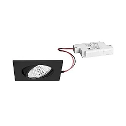 recessed luminaire IP20, black dimmable 1280lm 20-40° 20-40°