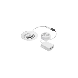 Inbouwarmatuur ABACO ROUND PHASE draaibaar, Dim-To-Warm IP44, wit mat dimbaar 8W 530lm 1800-3000K 36° 36° CRI > 90
