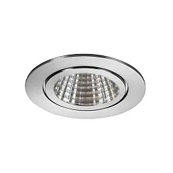 Recessed outdoor LED spot set BB15, IP54, round, 230V, 6W 3000K 640lm 38°, fixed, dimmable, stainless steel