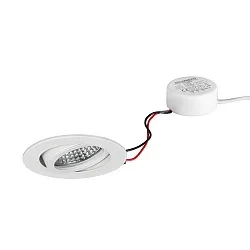 Inbouwspot TIRREL-R LED DIM ROUND-CONVERTER rond, draaibaar IP20, gepoedercoat, wit dimbaar