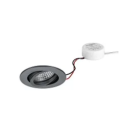 Inbouwspot TIRREL-R LED DIM ROUND-CONVERTER rond, draaibaar IP20, titaan dimbaar