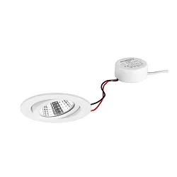 Inbouwarmatuur rond, draaibaar IP20, wit dimbaar 6W 640lm 3000K 20-40° 20-40° CRI 80-89