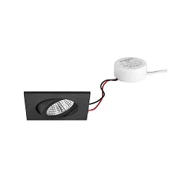 Inbouwarmatuur draaibaar, vierkant IP20, zwart dimbaar 6W 640lm 3000K 20-40° 20-40° CRI 80-89