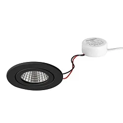 Inbouwarmatuur ITANSA R BB15 rond, stijf LED IP54, zwart dimbaar 6W 680lm 3000K 20-40° 20-40° CRI 80-89