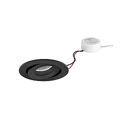 recessed luminaire IP20, glossy, black  7W 680lm 3000K 20-40° 20-40° CRI 80-89