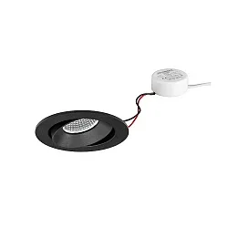 recessed luminaire IP20, glossy, black  7W 680lm 3000K 20-40° 20-40° CRI 80-89