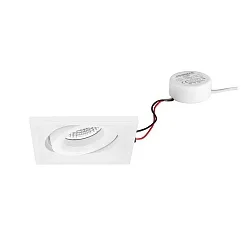 Inbouwarmatuur draaibaar, vierkant IP20, wit dimbaar 7W 680lm 3000K 20-40° 20-40° CRI 80-89