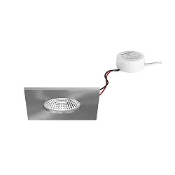 recessed luminaire IP65, glossy, nickel 7W 620lm 3000K 20-40° 20-40° CRI 80-89