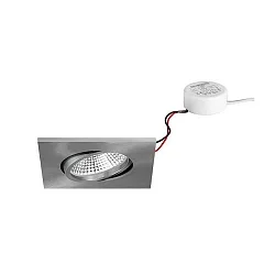 recessed luminaire IP65, glossy, nickel  7W 620lm 3000K 20-40° 20-40° CRI 80-89