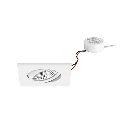 recessed luminaire IP65, glossy, white  7W 620lm 3000K 20-40° 20-40° CRI 80-89