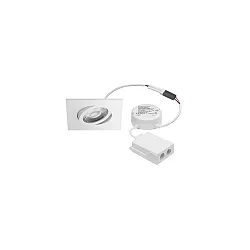 Inbouwarmatuur ABACO SQUARE draaibaar, DALI aanstuurbaar IP44, zwart dimbaar 8W 1010lm 3000K 36° 36° CRI 82