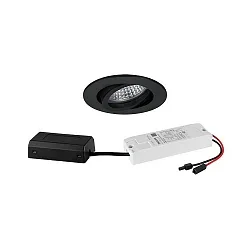 Inbouwspot TIRREL-R LED DIM CONNECTION-BOX rond, draaibaar, DALI aanstuurbaar IP20, zwart dimbaar
