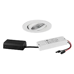 Inbouwspot TIRREL-R LED DIM CONNECTION-BOX rond, draaibaar, DALI aanstuurbaar IP20, gepoedercoat, wit dimbaar