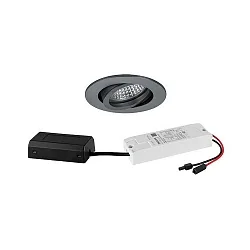 Inbouwspot TIRREL-R LED DIM CONNECTION-BOX rond, draaibaar, DALI aanstuurbaar IP20, titaan dimbaar