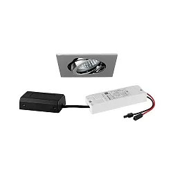 Inbouwspot TIRREL-S LED DIM CONNECTION-BOX hoekig, draaibaar, voor BAP, DALI aanstuurbaar IP20, chroom dimbaar