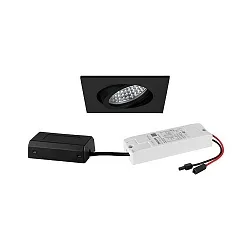 Inbouwspot TIRREL-S LED DIM CONNECTION-BOX hoekig, draaibaar, voor BAP, DALI aanstuurbaar IP20, zwart dimbaar