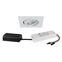 Inbouwspot TIRREL-S LED DIM CONNECTION-BOX hoekig, draaibaar, voor BAP, DALI aanstuurbaar IP20, gepoedercoat, wit dimbaar