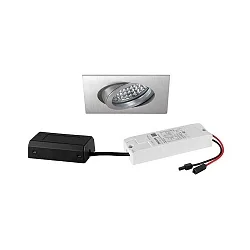 Inbouwspot TIRREL-S LED DIM CONNECTION-BOX hoekig, draaibaar, voor BAP, DALI aanstuurbaar IP20, chroom mat dimbaar