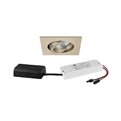 Inbouwspot TIRREL-S LED DIM CONNECTION-BOX hoekig, draaibaar, voor BAP, DALI aanstuurbaar IP20, chroom mat dimbaar