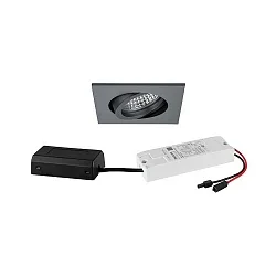 Inbouwspot TIRREL-S LED DIM CONNECTION-BOX hoekig, draaibaar, voor BAP, DALI aanstuurbaar IP20, chroom mat dimbaar