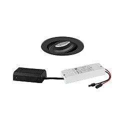 recessed luminaire IP20, glossy, black 7W 680lm 3000K 20-40° 20-40° CRI 80-89