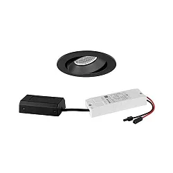 recessed luminaire IP20, glossy, black dimmable 7W 680lm 3000K 20-40° 20-40° CRI 80-89