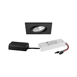 recessed luminaire IP65, glossy, black dimmable 7W 620lm 3000K 20-40° 20-40° CRI 80-89