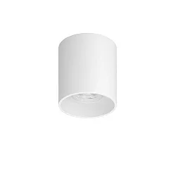 surface luminaire TURN-R GU10 1 flame, cylindrical, rigid IP20, white matt dimmable