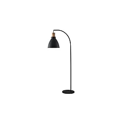 floor lamp BRENTHIS down, rigid E27 IP20, wood, black 