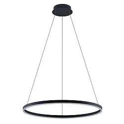 Pendelarmatuur GRAHAM 1-voudig, ring vorm IP20, zwart mat dimbaar