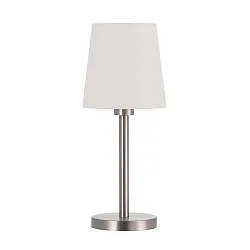 Tafelarmatuur met schakelaar, met lampenkap E27, chroom, wit dimbaar