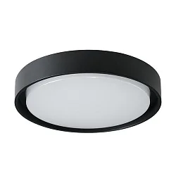 Wand- en plafondarmatuur BARTIE rond IP54, zwart 