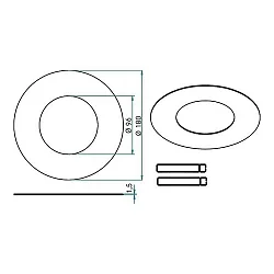 Adapter, zwart