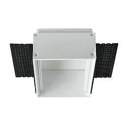 Recessed square 2-fold frame for COUPLED (BRUM-12640 /41 /-42 /-43 /-44 /-45), seamless recessed mount, white