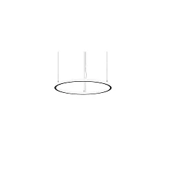 Pendelarmatuur ANDROS IN/OUT Ø 800CM Bluetooth aanstuurbaar IP20, gepoedercoat, zwart mat dimbaar