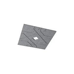 akoestisch element SILENTIUM (STRUCTURE) 89.5CM hoekig, symmetrisch, grijs