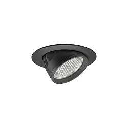 Plafondinbouwarmatuur ARTEMIS MIDI rond, direct IP20, zwart dimbaar