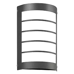 Outdoor LED wall luminaire 16/1, IP44, 12W 3000K 1200lm, stainless steel / opal glass, anthracite